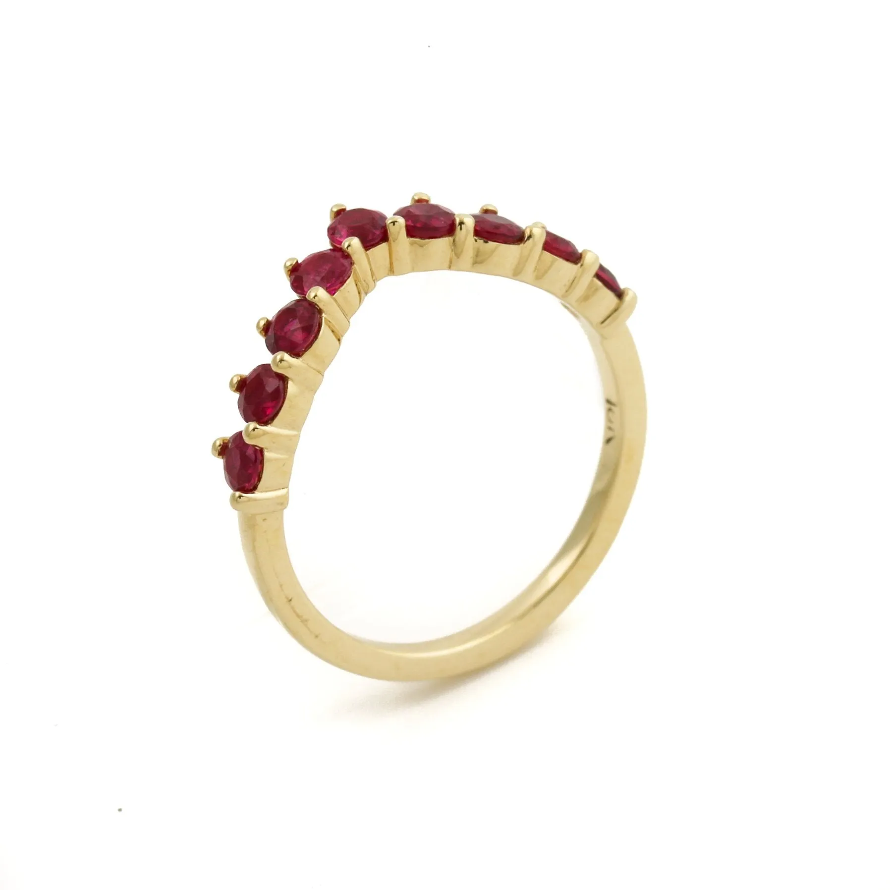 14K Gold Tiara Ruby Ring