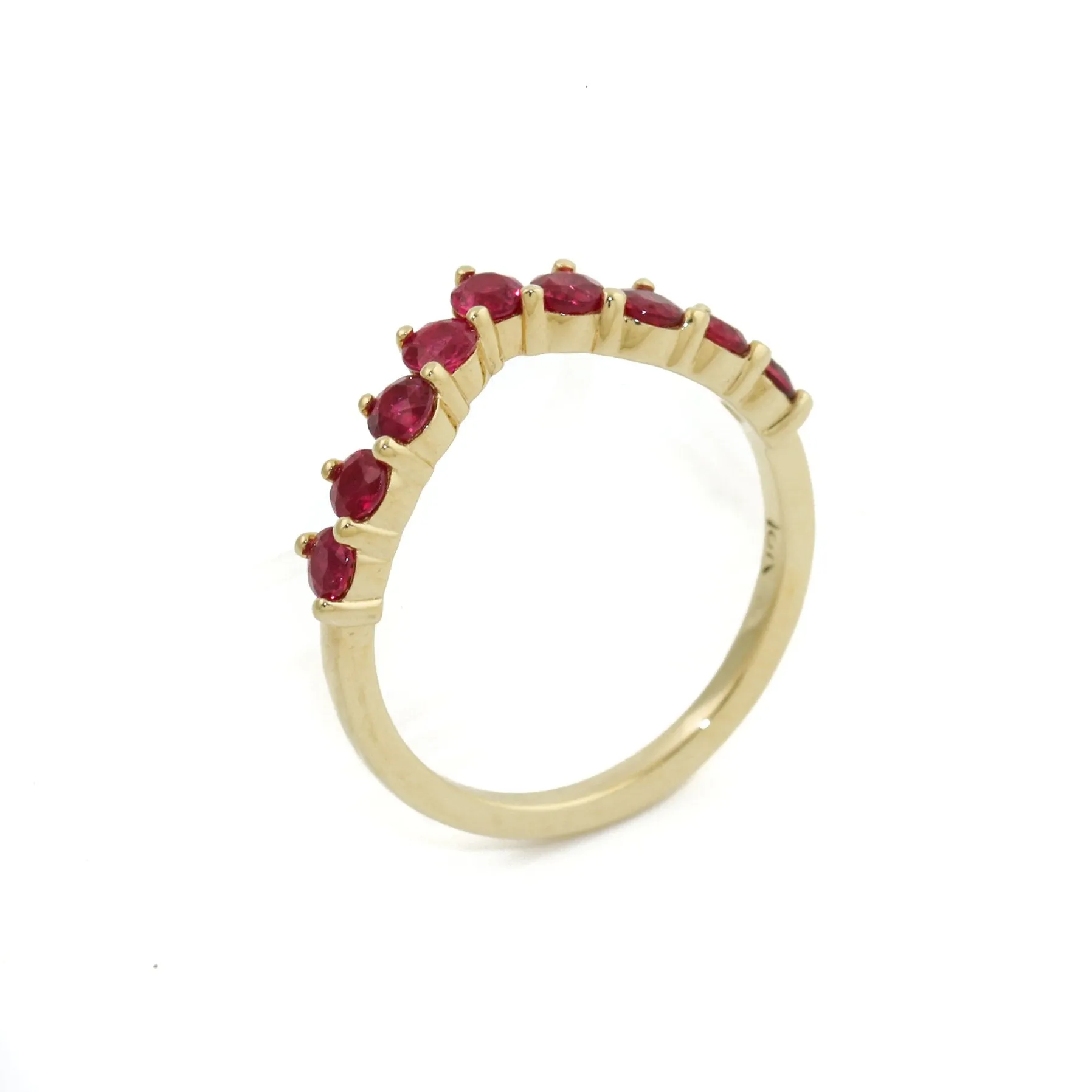 14K Gold Tiara Ruby Ring