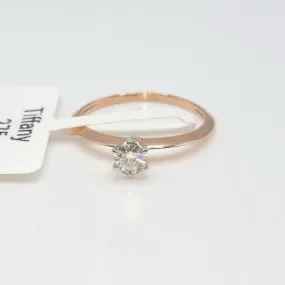 .15ct Round Diamond Engagement Ring 14K Rosegold