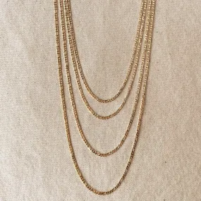 18k Gold Filled 2.5mm Flat Figaro Chain