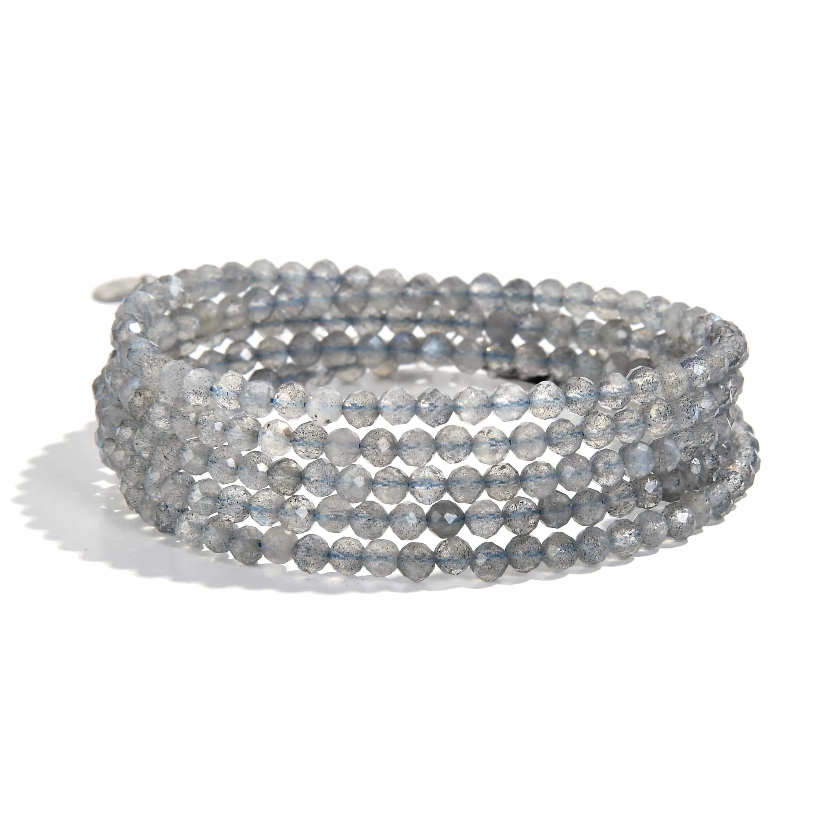 3mm Labradorite Faceted 31 Necklace / Multi Wrap Bracelet