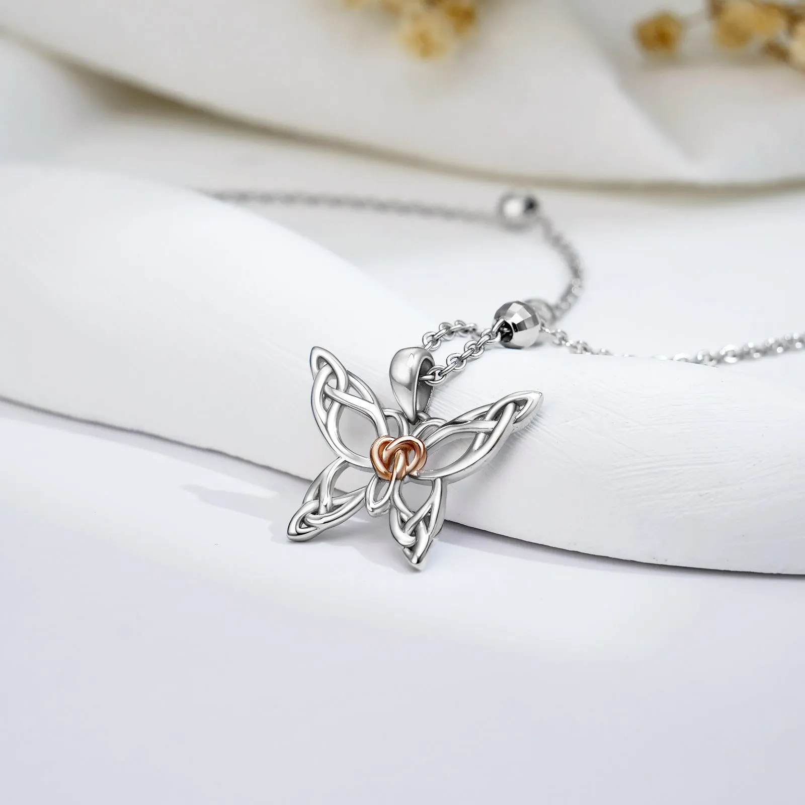 925 Sterling Silver Birthstone Dragonfly Anklet Butterfly Anklet Irish Celtic Jewelry for Women