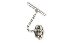 Afghan Hound Tie Tack Jewelry Sterling Silver Handmade Dog Tie Tack AF2-TT