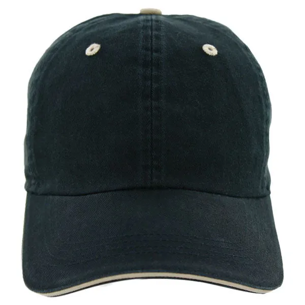 AHEAD Black/Khaki Classic Cut Sandwich Brim Cap