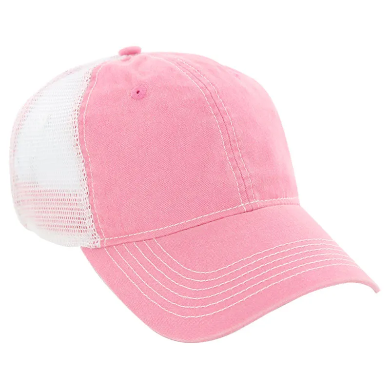 AHEAD Bubblegum/White Pigment Dyed Mesh Cap