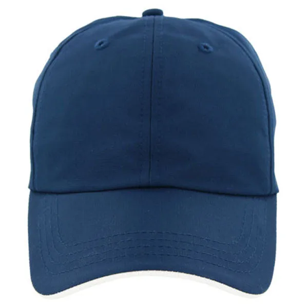 AHEAD Navy/White Textured Poly Solid Cap