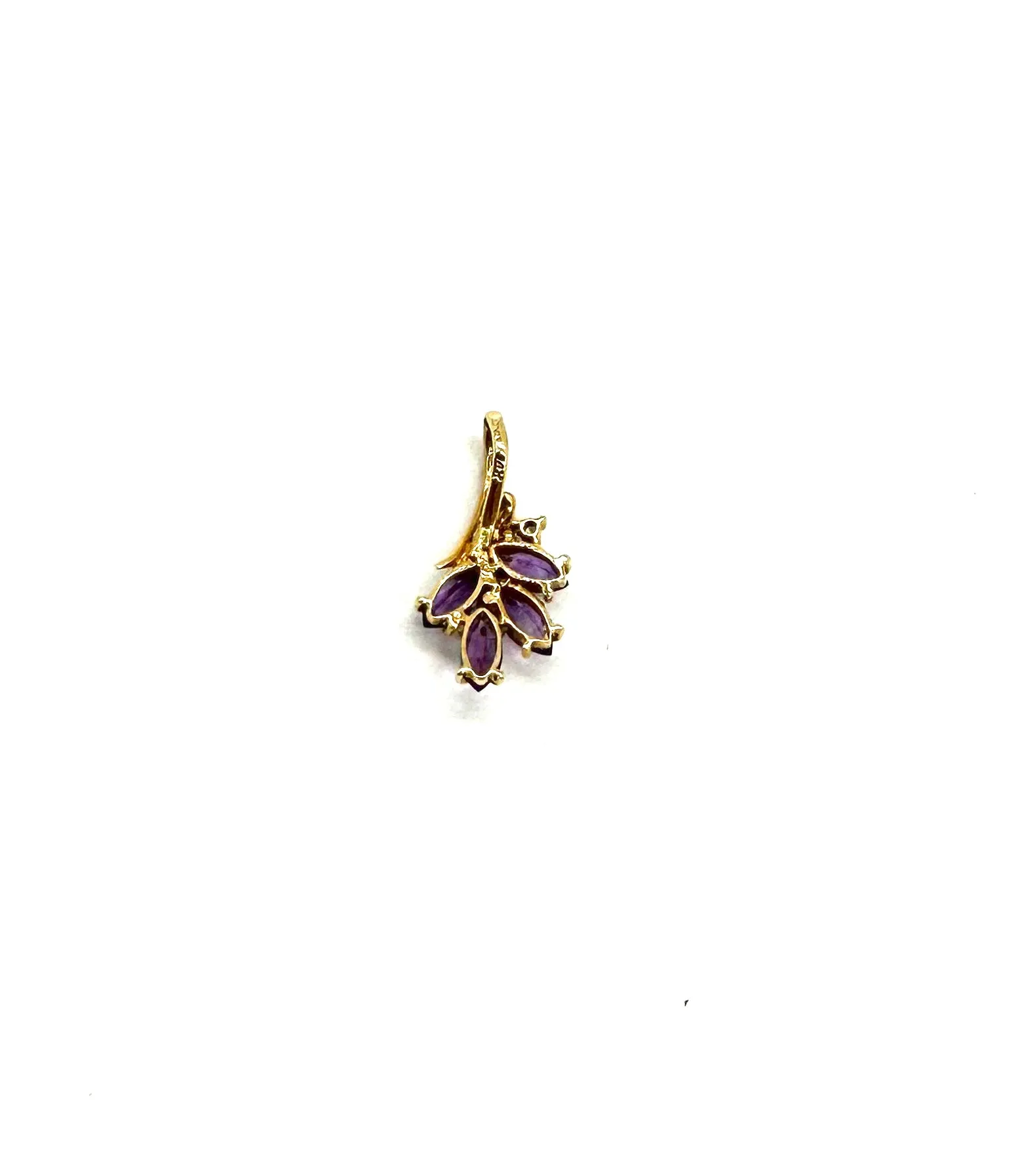 Amethyst Marquis Freeform Pendant