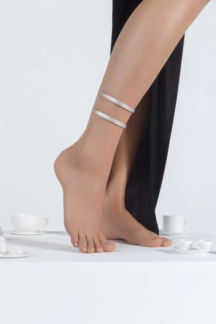 Ankle bracelet in silver