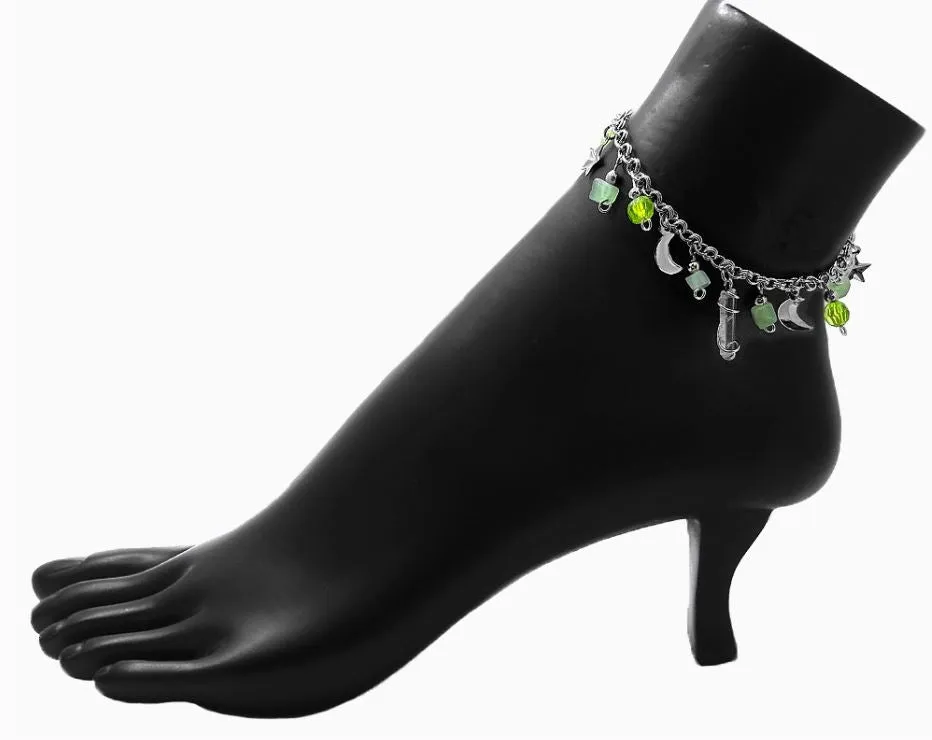 Anklet - Crystal Moon Chip Stone