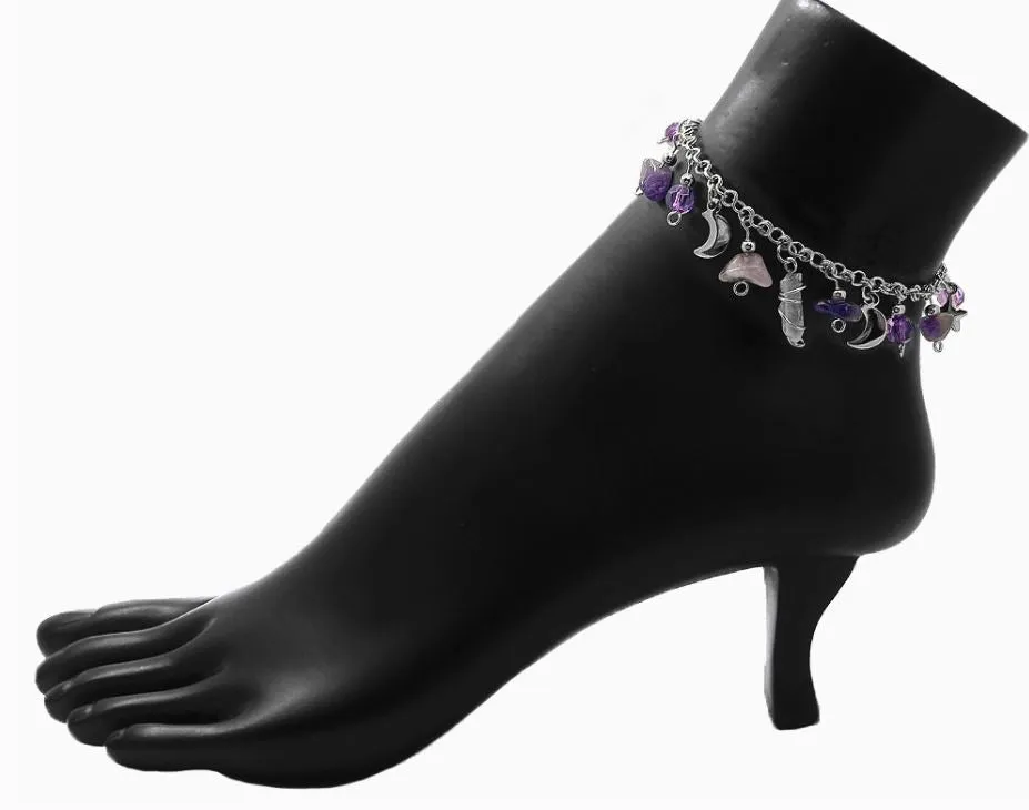 Anklet - Crystal Moon Chip Stone