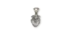 Australian Shepherd Pendant Jewelry Sterling Silver Handmade Dog Pendant AU1-P