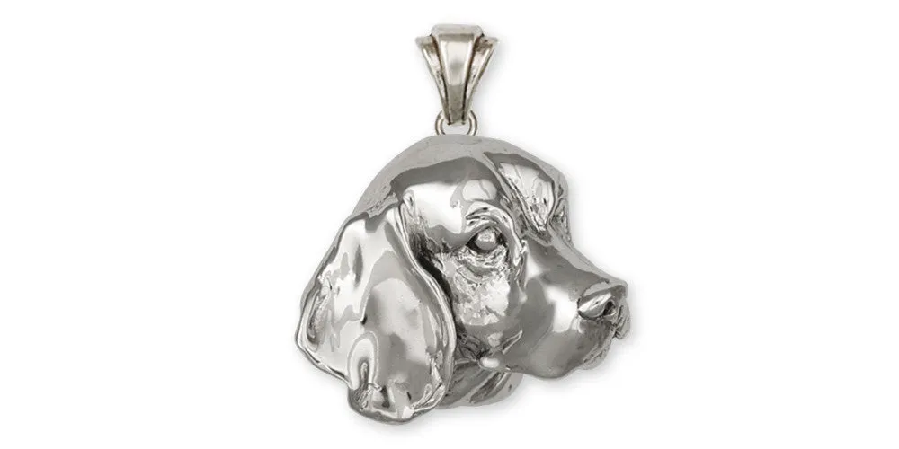 Beagle Pendant Jewelry Sterling Silver Handmade Dog Pendant BG4-P