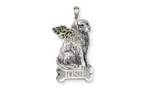 Bernese Mountain Dog Angel Pendant Jewelry Sterling Silver Handmade Dog Pendant BM20-ANP