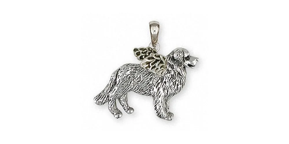 Bernese Mountain Dog Angel Pendant Jewelry Sterling Silver Handmade Dog Pendant BMD22X-AP