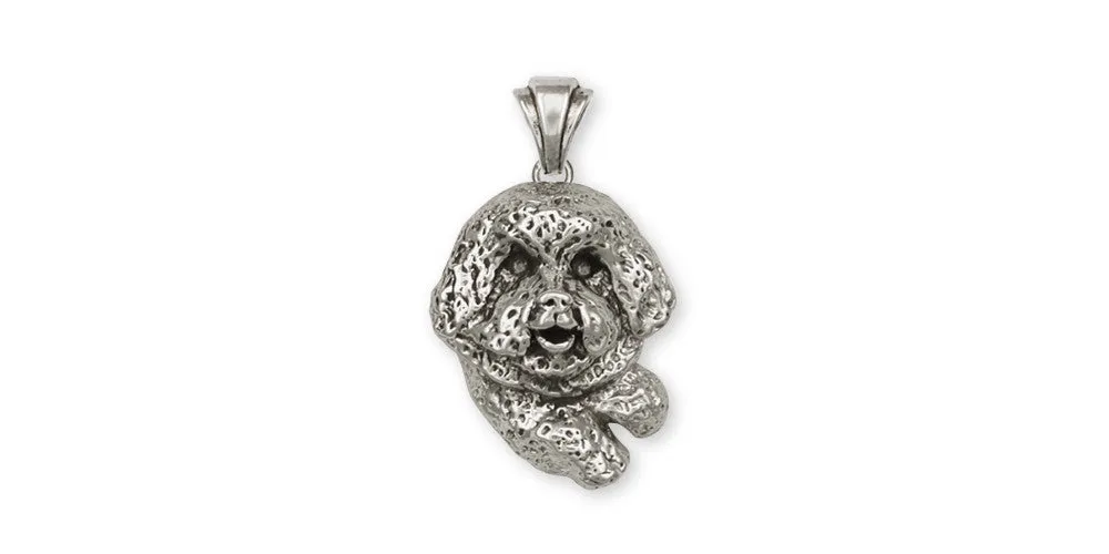 Bichon Frise Pendant Jewelry Sterling Silver Handmade Dog Pendant BC7-P