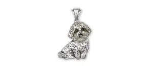 Bichon Frise Pendant Jewelry Sterling Silver Handmade Dog Pendant D07-P