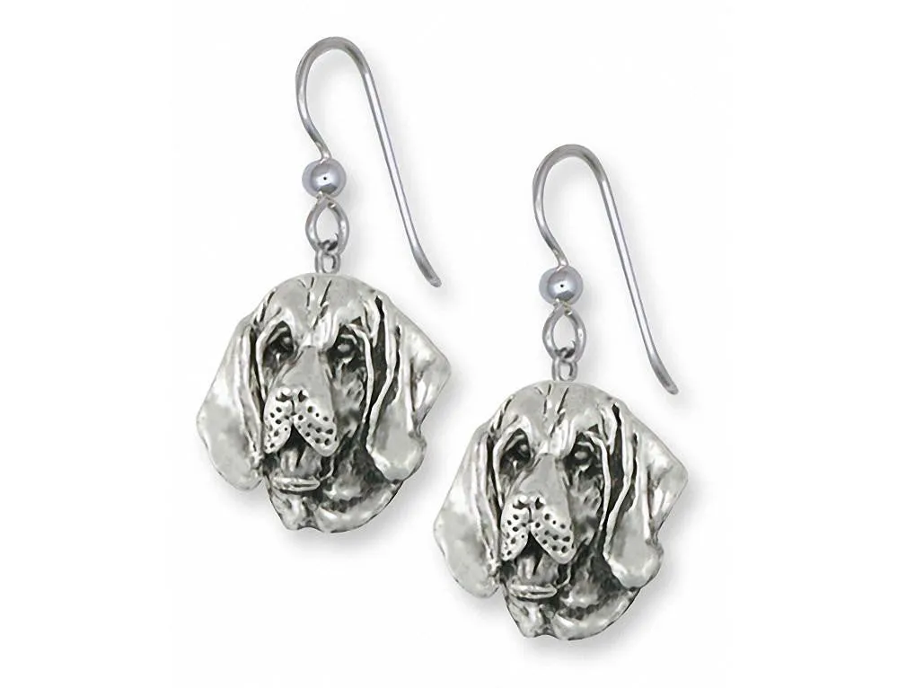 Bloodhound Earrings Jewelry Sterling Silver Handmade Dog Earrings BHD2-E