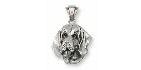 Bloodhound Pendant Jewelry Sterling Silver Handmade Dog Pendant BHD2-P