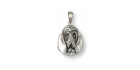 Bloodhound Pendant Jewelry Sterling Silver Handmade Dog Pendant BHD4-P