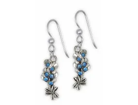 Bluebonnet Earrings Jewelry Sterling Silver Handmade Texas Wildflower Earrings BBS-FW