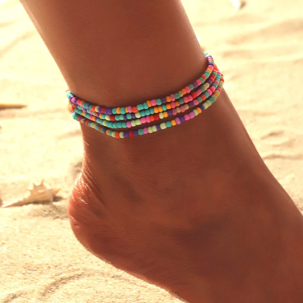 Boho Handmade Beaded Anklets