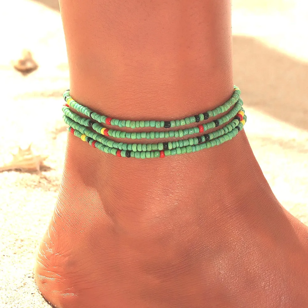 Boho Handmade Beaded Anklets