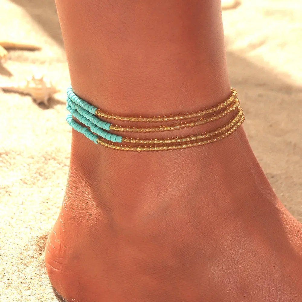 Boho Handmade Beaded Anklets