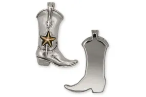 Boot Jewelry Sterling Silver Handmade Western Texas Boot Pendant  1006-P