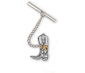 Boot Jewelry Sterling Silver Handmade Western Texas Boot Tie Tack  1005-TT