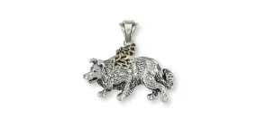 Border Collie Angel Pendant Jewelry Sterling Silver Handmade Dog Pendant BDC5-AP