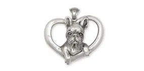 Boston Terrier Pendant Jewelry Sterling Silver Handmade Dog Pendant BT12-P