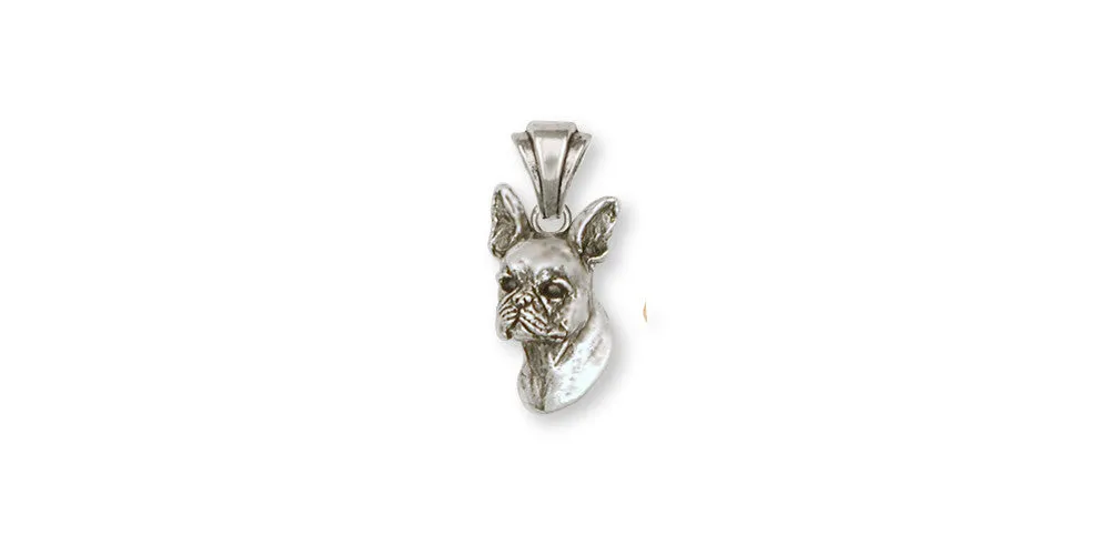 Boston Terrier Pendant Jewelry Sterling Silver Handmade Dog Pendant BT9-P