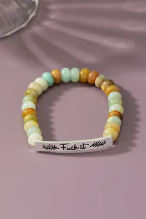 Bracelet -Fuck It - Silver