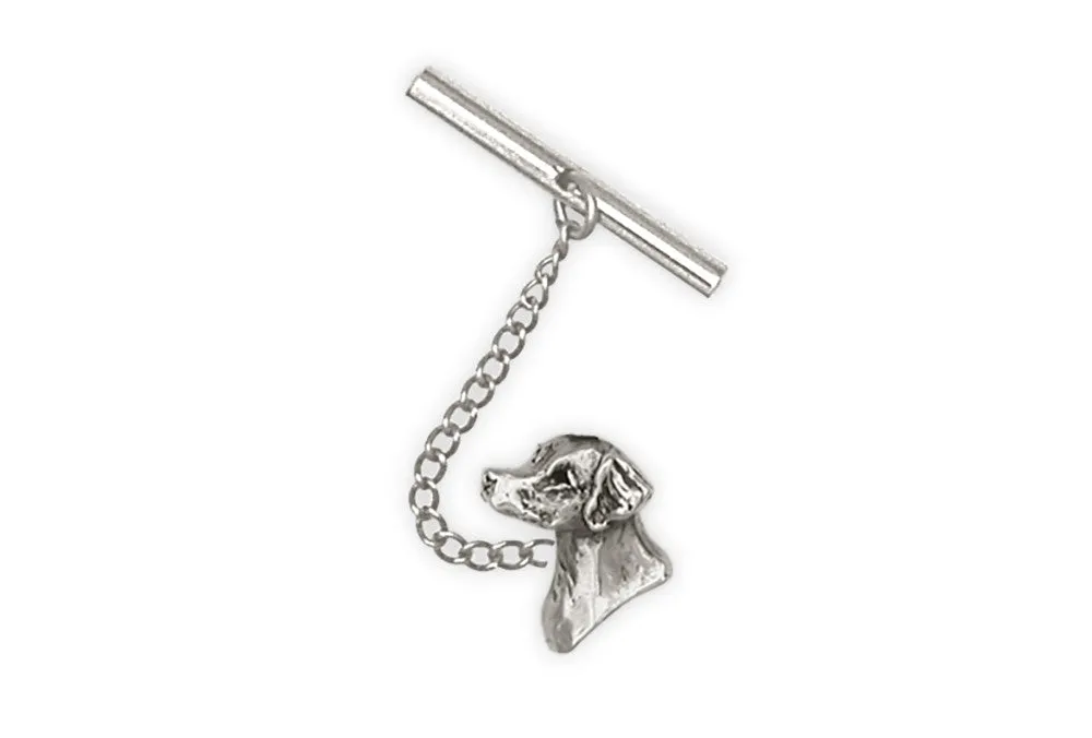 Brittany Dog Tie Tack Handmade Sterling Silver Dog Jewelry BS2-TT