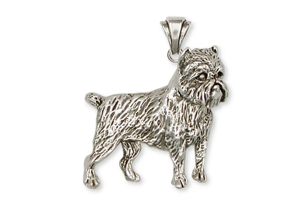 Brussels Griffon Pendant Handmade Sterling Silver Dog Jewelry GF8-P