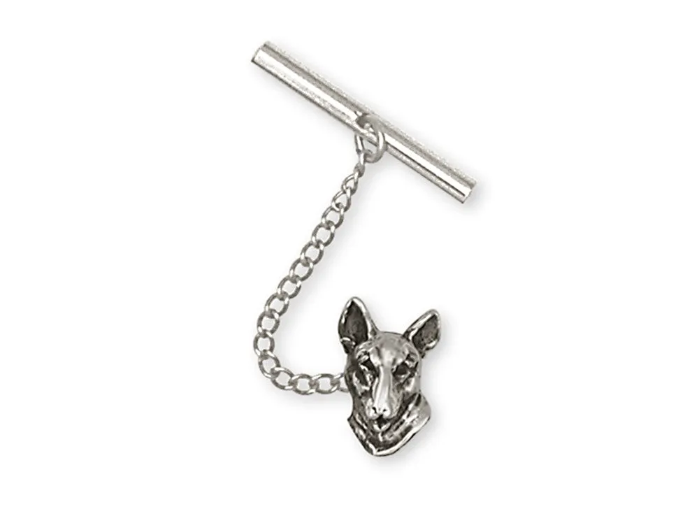 Bull Terrier Tie Tack Handmade Sterling Silver Dog Jewelry BU4-TT