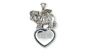 Bulldog Angel Pendant Jewelry Sterling Silver Handmade Dog Pendant BD22-TAP