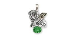 Bulldog Angel Pendant Jewelry Sterling Silver Handmade Dog Pendant BD29-ASP