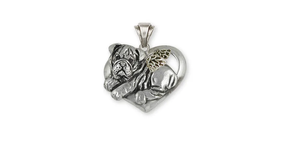 Bulldog Angel Pendant Jewelry Sterling Silver Handmade Dog Pendant BD40-AP