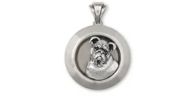 Bulldog Pendant Jewelry Sterling Silver Handmade Dog Pendant BD12D-P