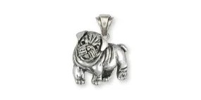 Bulldog Pendant Jewelry Sterling Silver Handmade Dog Pendant BD26-P