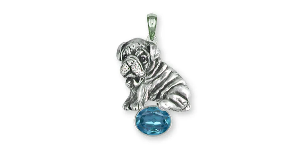 Bulldog Pendant Jewelry Sterling Silver Handmade Dog Pendant BD29-SP