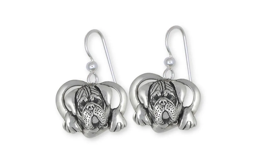 Bullmastiff Earrings Jewelry Sterling Silver Handmade Dog Earrings BM3-E