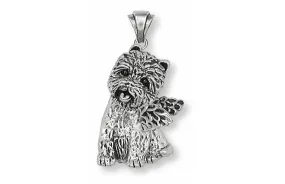 Cairn Terrier Angel Pendant Jewelry Sterling Silver Handmade Dog Pendant CNWT1-AP