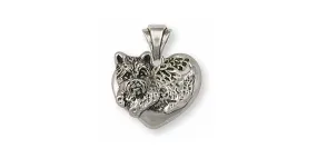 Cairn Terrier Angel Pendant Jewelry Sterling Silver Handmade Dog Pendant CR9-AP