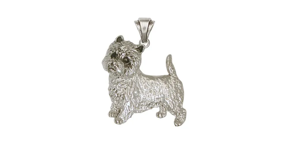 Cairn Terrier Pendant Jewelry Sterling Silver Handmade Dog Pendant CNWS8-P