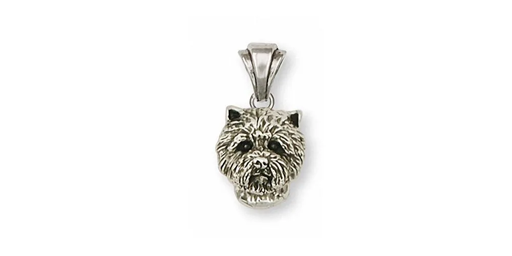 Cairn Terrier Pendant Jewelry Sterling Silver Handmade Dog Pendant CNWT14-P