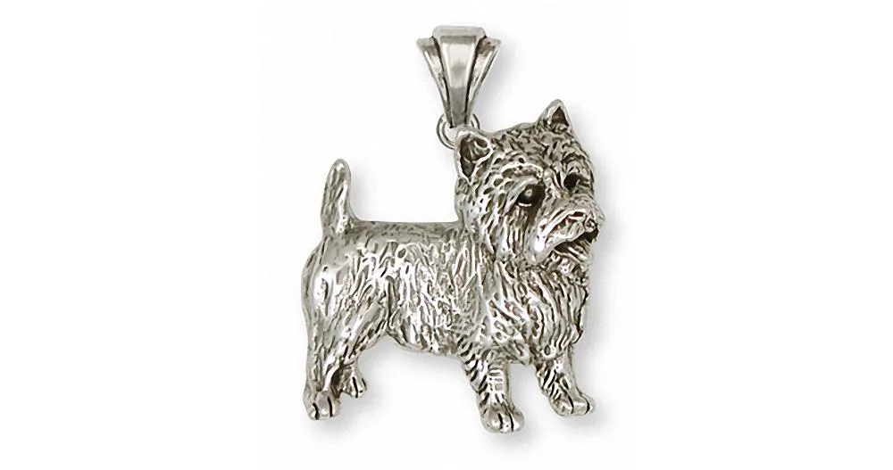 Cairn Terrier Pendant Jewelry Sterling Silver Handmade Dog Pendant CR2-P