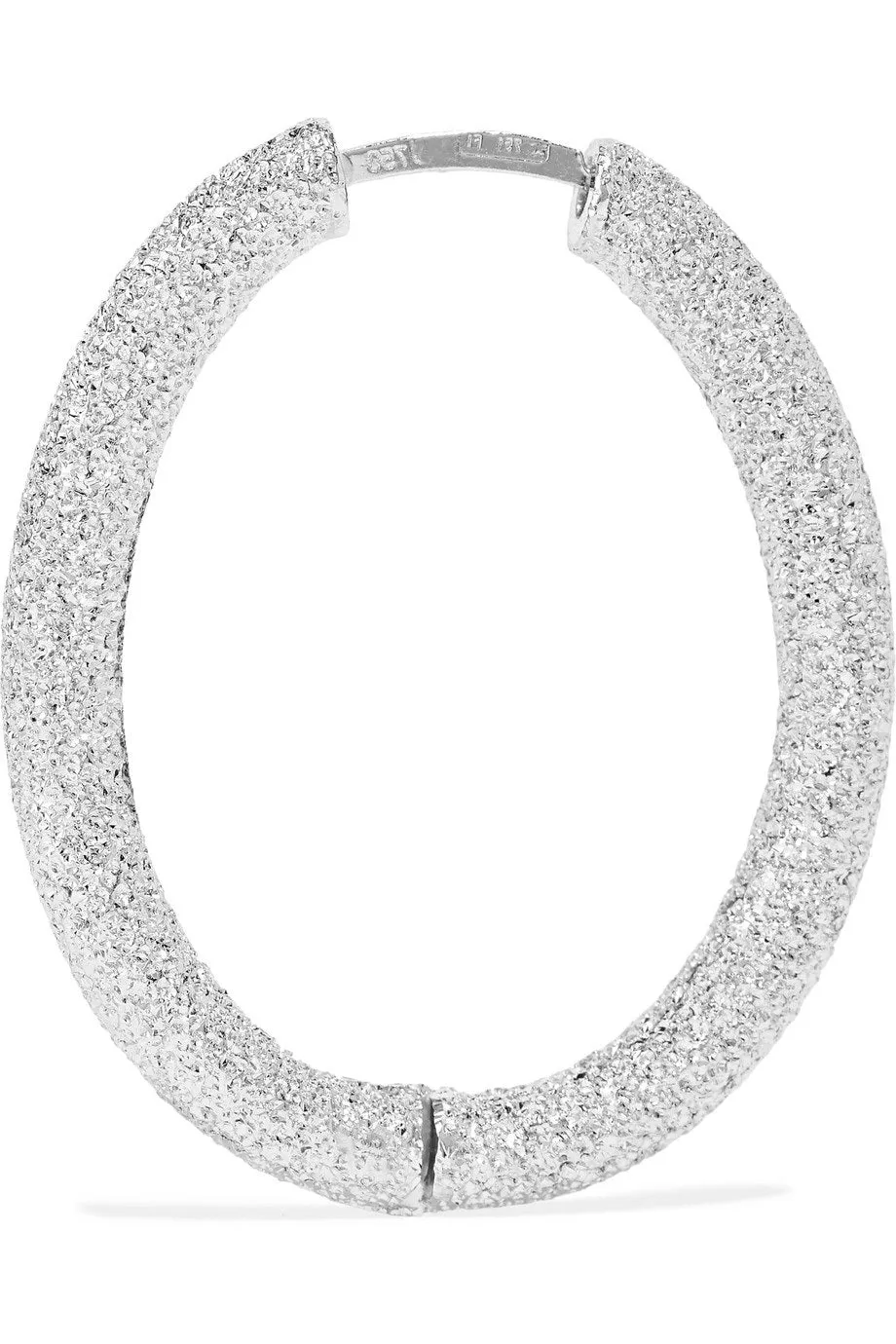 Carolina Bucci Florentine 18 Karat White Gold Hoop Earrings