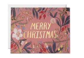 Christmas Flowers Holiday Notecard